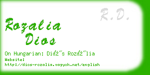 rozalia dios business card